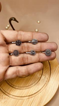 Trilohna Silver Plated Brass Nose Stud Set