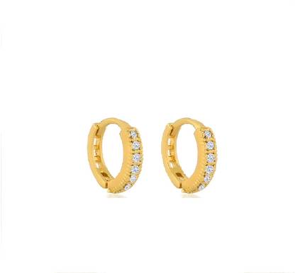 Nawab Collection Cubic Zirconia Gold-plated Plated Brass, Alloy Nose Ring