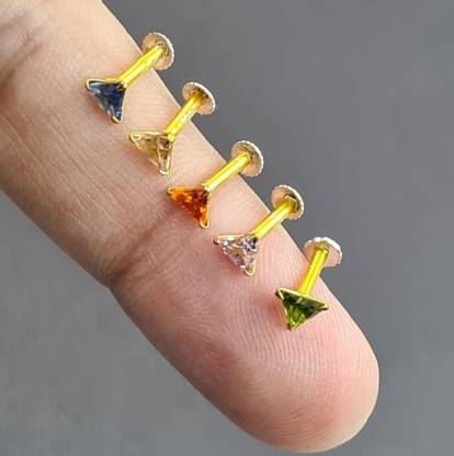 zhome Cubic Zirconia Gold-plated Plated Copper Nose Stud Set