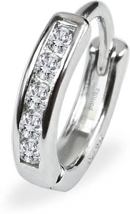 Parnika Cubic Zirconia Sterling Silver Nose Ring