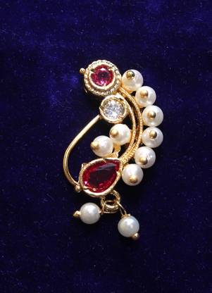 mycoh Cubic Zirconia Gold-plated Plated Brass, Metal Nose Stud
