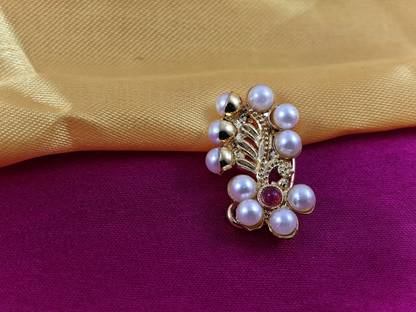RANIT CREATION Diamond Gold-plated Plated Alloy Nose Stud