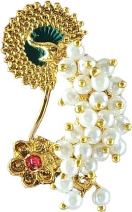 Vidhi Creation Gold-plated Plated Alloy Nose Stud