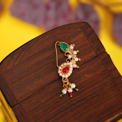 Mode Mania Cubic Zirconia Gold-plated Plated Brass Nathiya