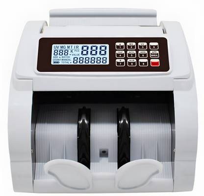 Drop2Kart CashCounter for All Indian Bill Denominations - UV/MG FakeNote Detection, ADD+BATCH Mode with Bright LED Display Note Counting Machine