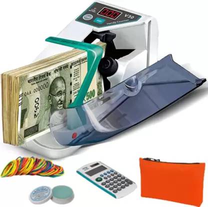 Skyline Automation Portable LED Display Mini Best Money Counting Machine for Home, UV/WM Function Note Counting Machine