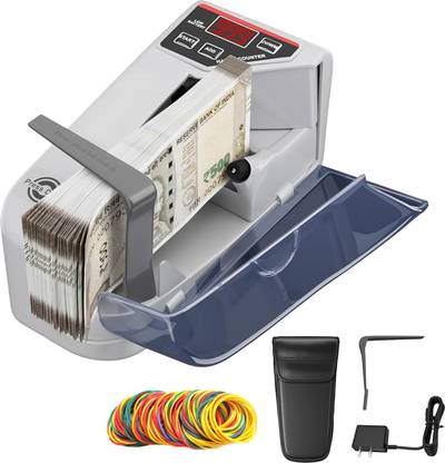 ABTRIX WITH AB Portable Money Counter Mini Bill Cash Counting Machine Handy with Accessories Note Counting Machine