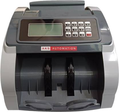 AKS AUTOMATION Advanced Cash Counting Machine with Fake Note Detection – Semi Value Mode Note Counting Machine