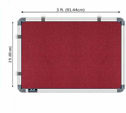Preha The Smart Choice Notice Board 3x2 feet / Pin Up Display Board with 50 pins for Office and Home Notice Board