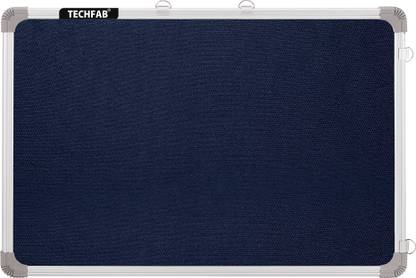 Techfab 1.5x2 ft Blue Notice Board/ Pin Up Display Board with 30 Pin for School, Office Notice Board