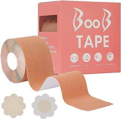 REVATAKG Women's Cotton Spandex Multipurpose Breast Lift Boob Tape. Nursing Breast Pad