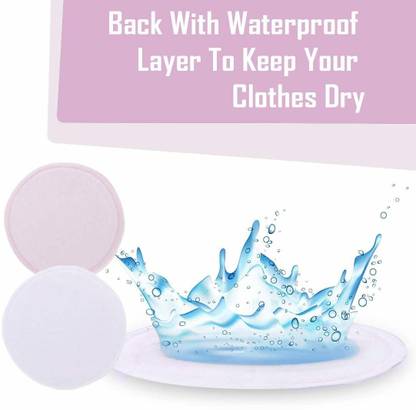 HARE KRISHNA TRADERS Nursing Cotton Milk Pads Reusable Washable Absorbent Comfort Fit Leak Proof4pc Nursing Breast Pad