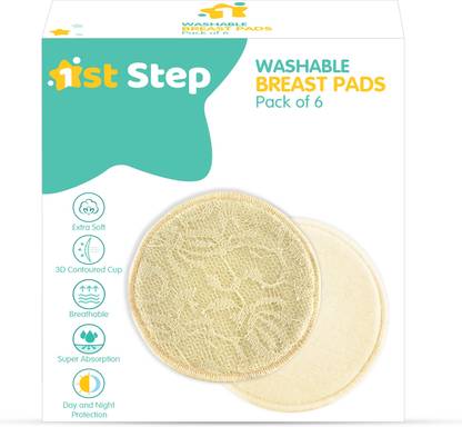 1st Step Ultra Thin HoneyComb Lining, Extra Soft Super Absorbent Reusable and Washable Nursing Breast Pad
