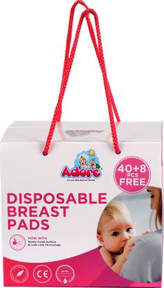 Adore PRO Super Premium Disposable Breast Pads-Best in class Absorption Capacity-48pc Nursing Breast Pad