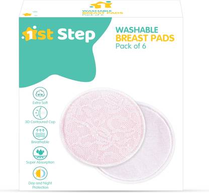 1st Step Ultra Thin HoneyComb Lining, Extra Soft Super Absorbent Reusable and Washable Nursing Breast Pad