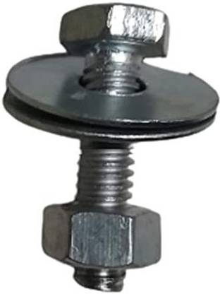 SATYAMTRADERS Nut & Bolt Set Bolts And Nut with Washer Hex Head Nut Bolt Machine Thread
