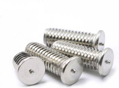 VP INDUSTRIES Nut M6x16 mm Spot Welding Stud Screw with Pointed Matric Thread (Pcs-25) | Weld Stud for Widely applied to bridges, highways, housing construction, shipbuilding, ect