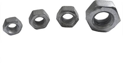 Implemental Nut GI Hex Nut Industrial Use (10mm Pack of 50)