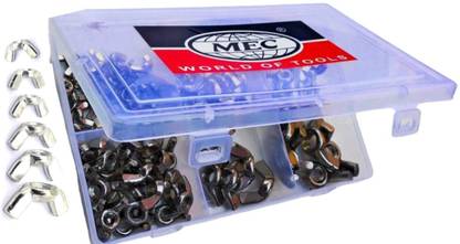 Mec Nut & Bolt Set 100Pcs M3 M4 M5 M6 M8 M10 Wingnut Butterfly Wing Nuts Assortment Kit