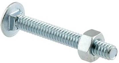 Implemental Nut & Bolt Set Carriage Bolt (Pack of 100) (6 x 50 mm)