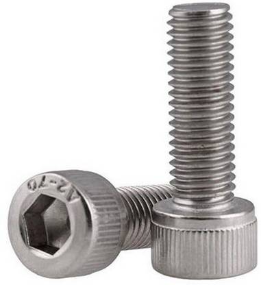 VP INDUSTRIES Bolt M5x12 mm Allen Socket Head Cap Screw Stainless Steel 304 (Pcs-25)| Allen Socket Head Cap Bolt with Allen Key 1 Pc