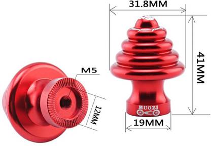 Lyla Nut & Bolt Set 2pcs Bicycle Hubs Nut Mountain Bike Fixed Gear Quick Release Nut Parts Red