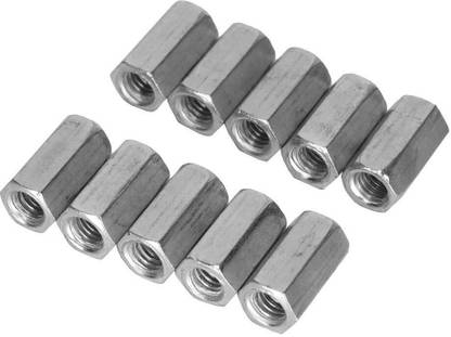 DECENT AIR SYSTEM Nut Hexagonal Spacers 6mm long Nut Compatible For 6mm Rod Pack of 30