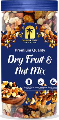 Golden Tree 100% Fresh & Healthy Premium Mixed Dry Fruits| Source of Protein| Dried Nut Mix Assorted Nuts