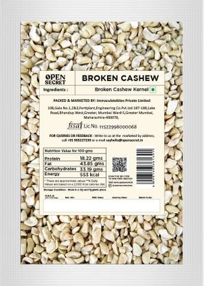 OPEN SECRET Premium Kaju (Broken) - Healthy, High Protein Cashews