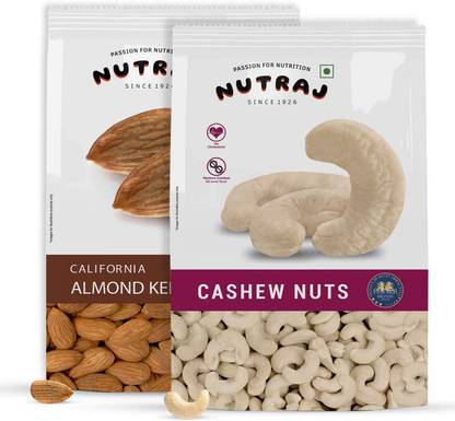Nutraj Dry Fruits Combo Pack 1 Kg Each, California Almonds, Cashews