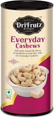 DRIFRUTZ Everyday Cashews W320 Grade | 400g Tin Pack | Natural | Suitable for Vegan Diets Cashews