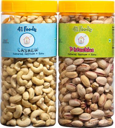 41 foods Dry fruits combo pack of Cashews Pistachios | pista kaju 300 GM Pistachios, Cashews