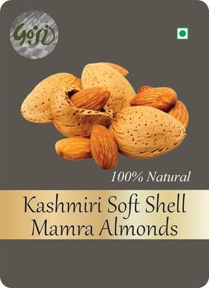 SNOW HILLS Kashmir’s Kagzi Special Mamra Almonds in Shell | Mamra Badam | Almonds