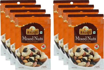 Lali Balaji Mixed Nuts 400gm (50 gm x pack of 8) Assorted Seeds & Nuts