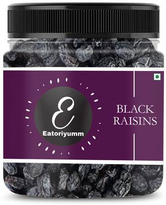 Eatoriyumm Black Raisins |Seedless Dry Grapes Kali Kishmish ( Jar Pack ) Raisins