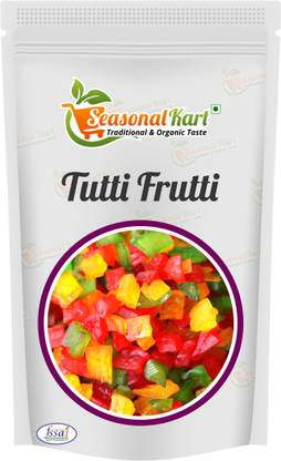 Seasonal Kart Mix Tutti Frutti Cherry Multicolor Tutti Frutti for Cakes Cookies Decoration Cherries