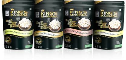 KING'S MAKHANA BIG SIZE Premium Quality | Healthy & Crunchy Snacks, Resealable Zip-Lock Fox Nut