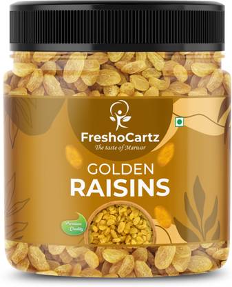 FreshoCartz Premium Golden Raisins | Dakh | Kishmish | Kismis | Daakh | Dakha | Dried Grapes Raisins