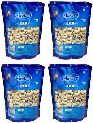 Anchal Whole Cashews Kaju 1000g (250g Pack of 4) Kernels