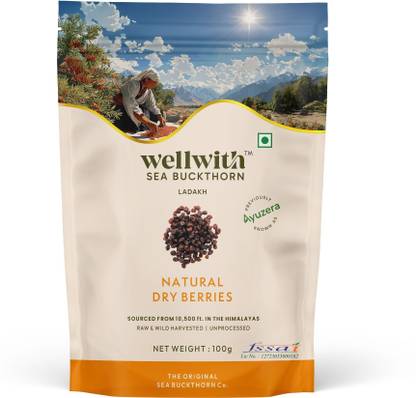 Ayuzera by Wellwith Sea Buckthorn Dry Berry Protein-Rich Omega,Vitamin E & C Blackberry
