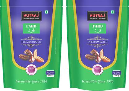 Nutraj Premium Fard Black Dates 1kg (2 x 500g) | Healthy & Nutritious Snacks Dates