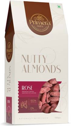 Primera Roasted Rose Flavored Almonds | Perfect Crunchy Snack Almonds