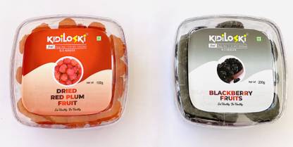 KIDILOSKI DRYFRUITS RED PLUM 200g & BLACK PLUMS 200g -COMBO PACK Plums
