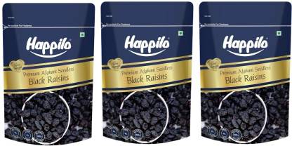 Happilo Premium Afghani Seedless Black Raisins | Munakka Dry Fruits Raisins