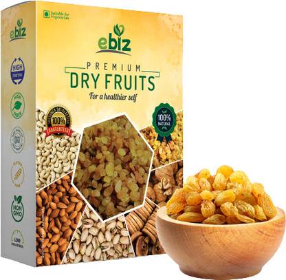 eBiz Sun-Dried Raisins | Natural Sweetness | Iron-Rich Dry Fruit Raisins