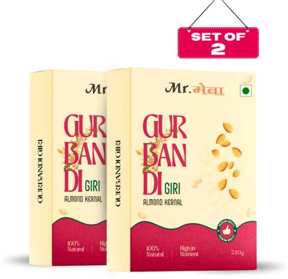 Mr.meva High-Quality Gurbandi Giri Almonds | Premium Taste and Crunchy Badam Kernels Almonds