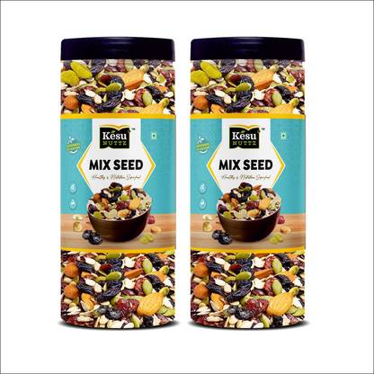 KESU NUTTZ Seed Mix 400gm (.200x2gm) |Breakfast Seed Mix | Rich in Protein Assorted Seeds & Nuts