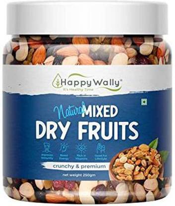 HappyWally Healthy Nutmix | Mixed Dryfruits | Source of Vitamin and Minerals, ( 250g )  (250 g) at Rs. 155
