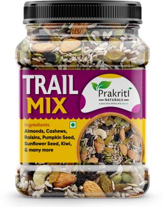 Prakriti Naturals Healthy Trail Mix 1KG Almonds, Cashews, Raisins, Assorted Seeds & Nuts