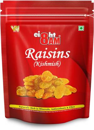 8AM Nutritious and Healthy Raisins Kishmish, Rich in Minerals, Antioxidants & Fiber| Raisins